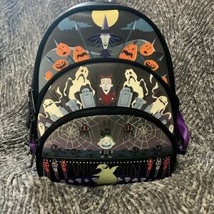 Disney Loungefly Black and Purple Nightmare Before Christmas Bag